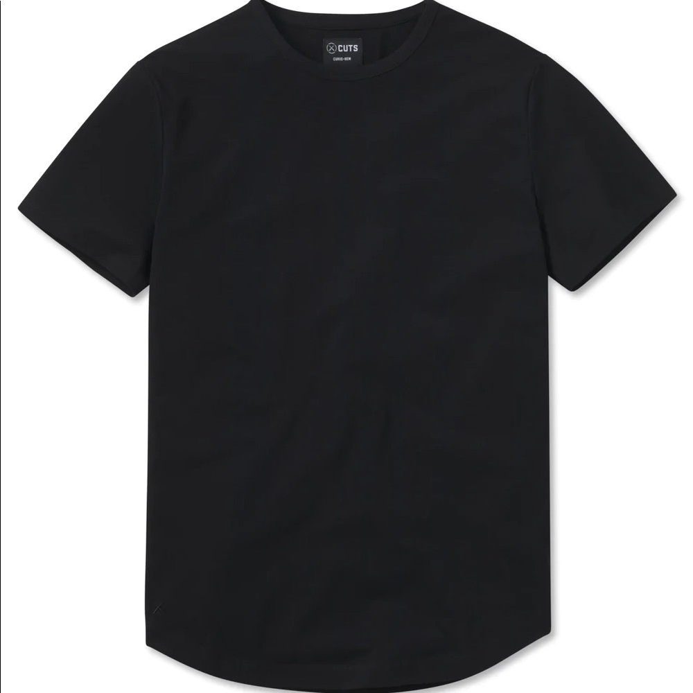 New Cuts Men’s Universal Crew Curve-Hem T-Shirt